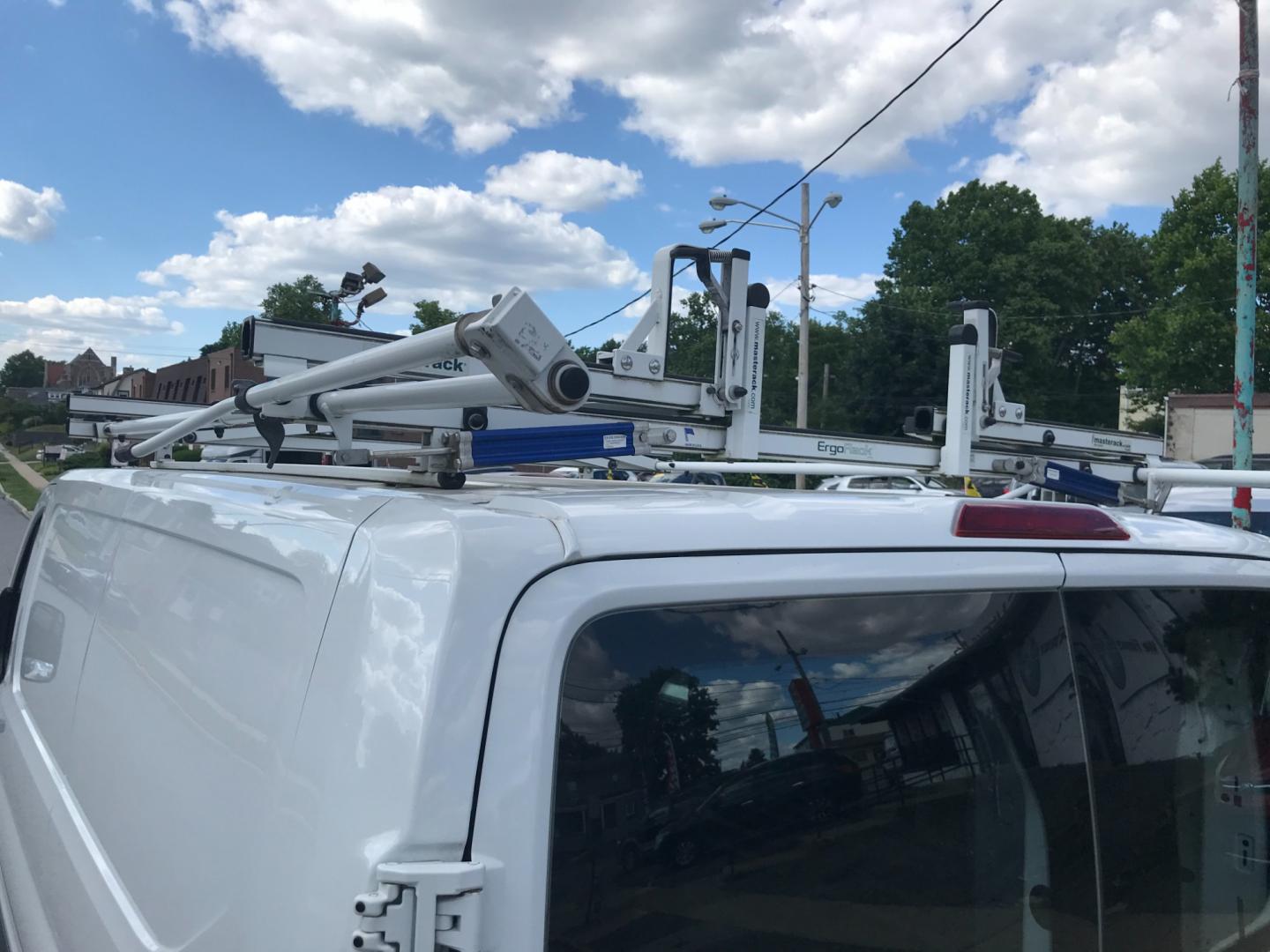 2018 White /Gray Ford Transit 150 Low Roof (1FTYE1YM7JK) with an 3.7 V6 engine, Automatic transmission, located at 577 Chester Pike, Prospect Park, PA, 19076, (610) 237-1015, 39.886154, -75.302338 - 2018 Ford Transit 150 Low Roof: Double drop down ladder racks, multiple pieces of shelving, heavy duty partition, new PA inspection, FLEET MAINTAINED, runs LIKE NEW! This vehicle comes inspected and has been given a bumper to bumper safety check. It is very clean, reliable, and well maintained. W - Photo#6